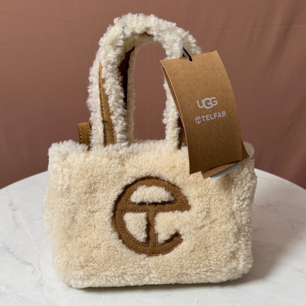 Telfar X UGG Cream Shearling Mini Bag